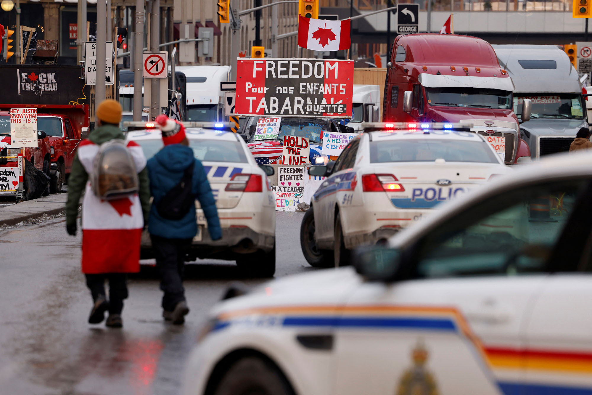 Click to enlarge ottawa freedom convoy protest truckers