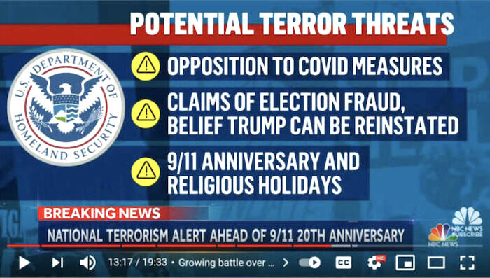 Click to enlarge Terror threats