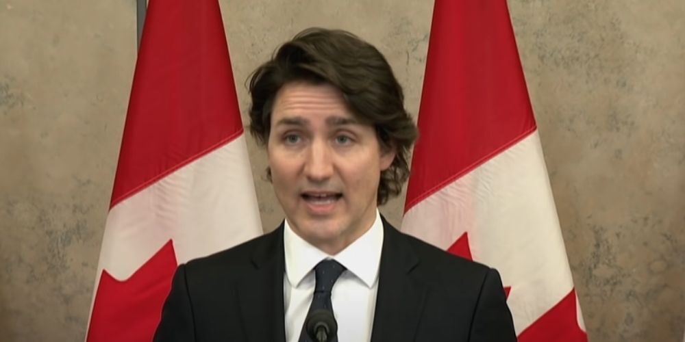 trudeau canadian flags