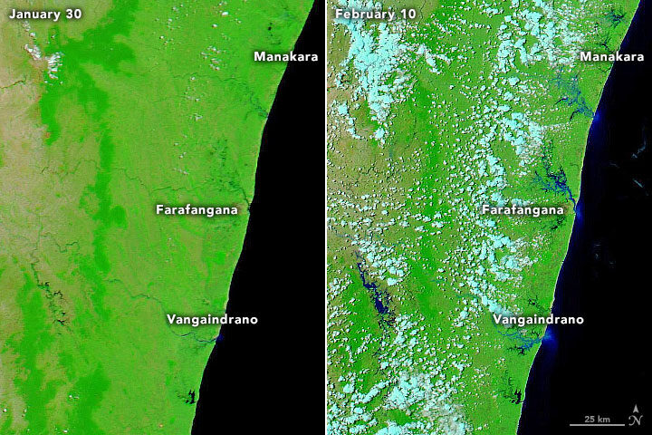 Click to enlarge Flooding was visible on February 10