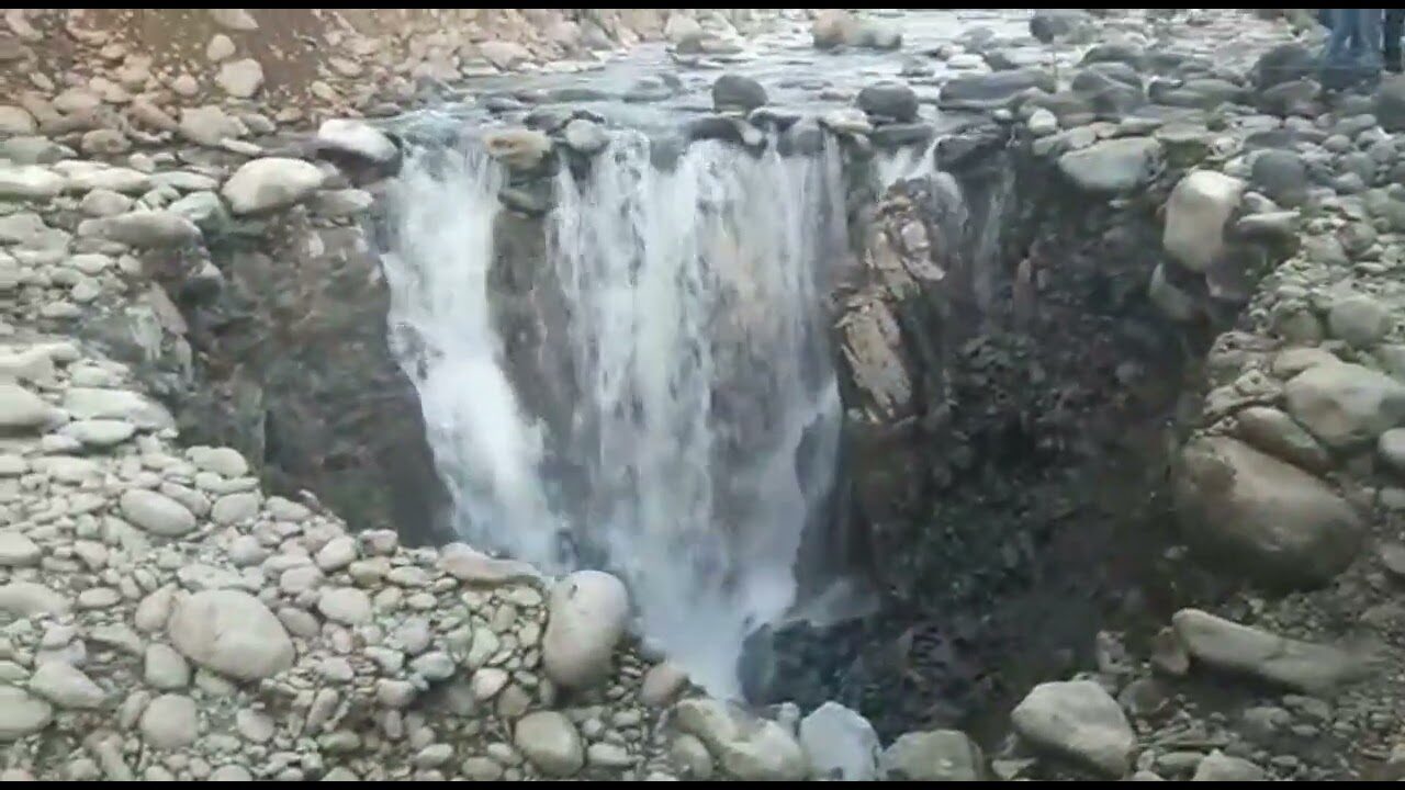 River goes underground in Kokernag Anantnag