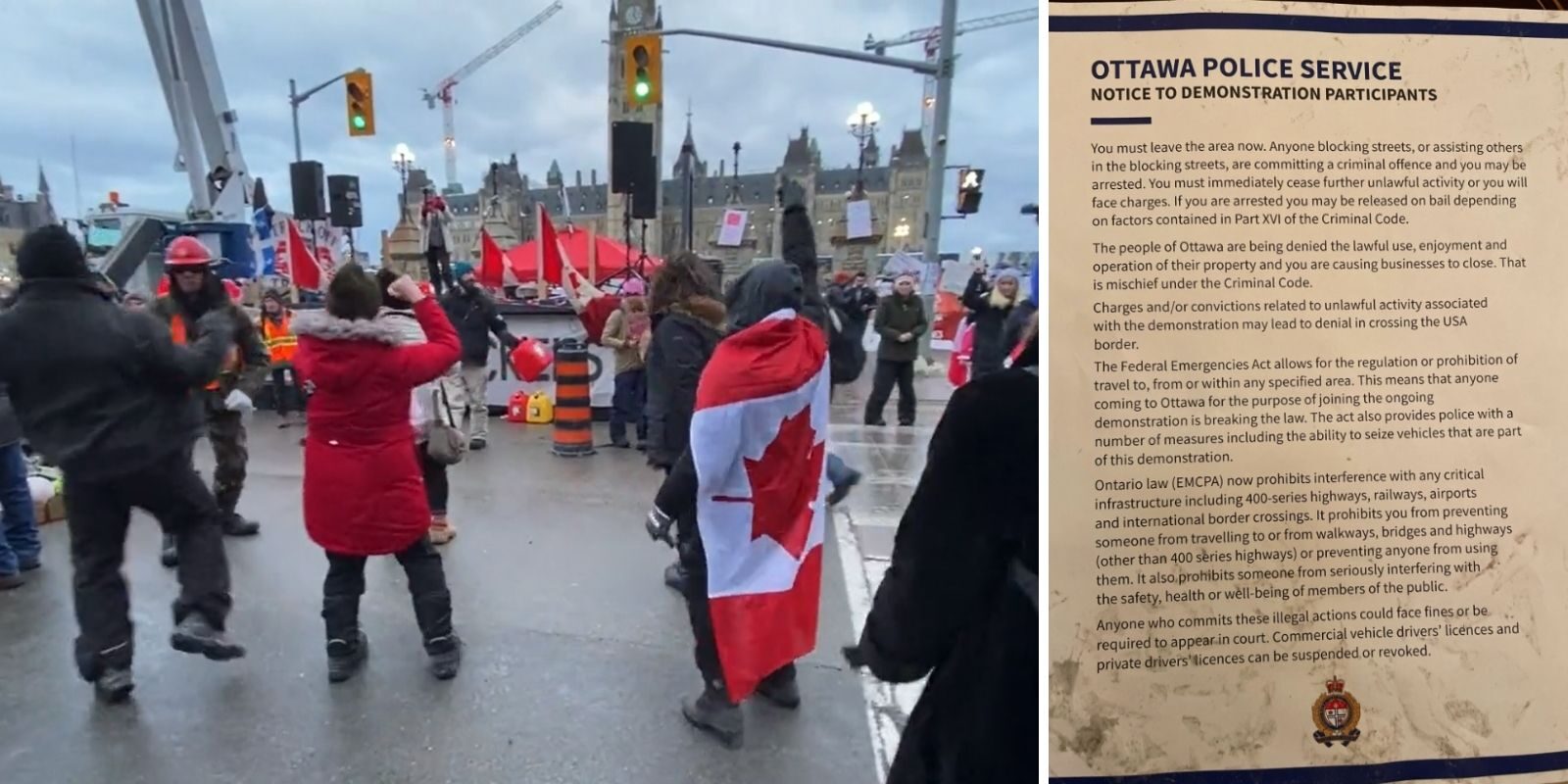 ottawa police notice truckers leave convoy