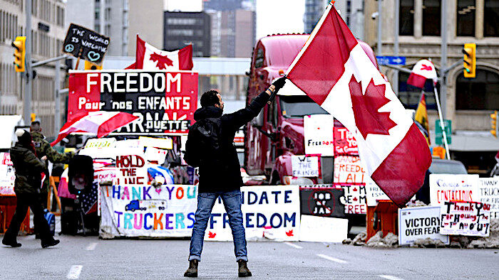 Protester flag