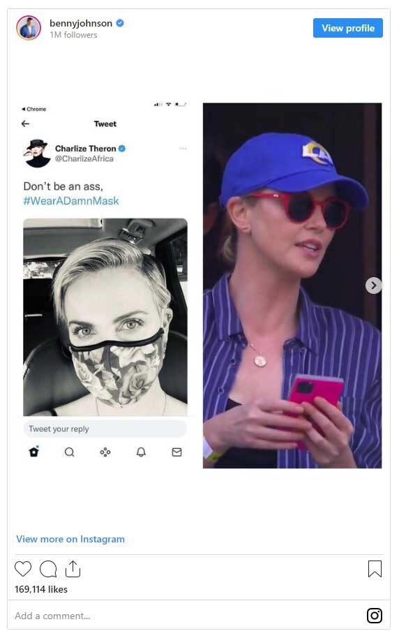 Click to enlarge Charlize Theron Instagram
