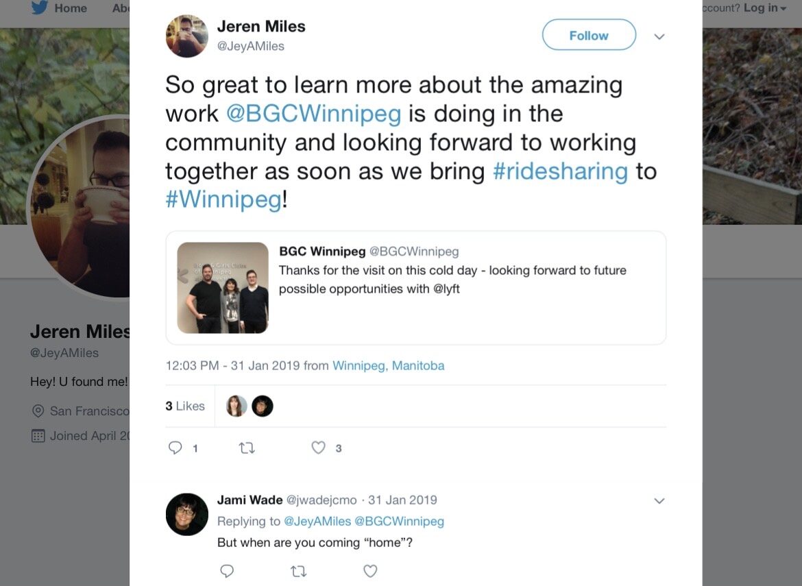 Jaren Miles rideshare