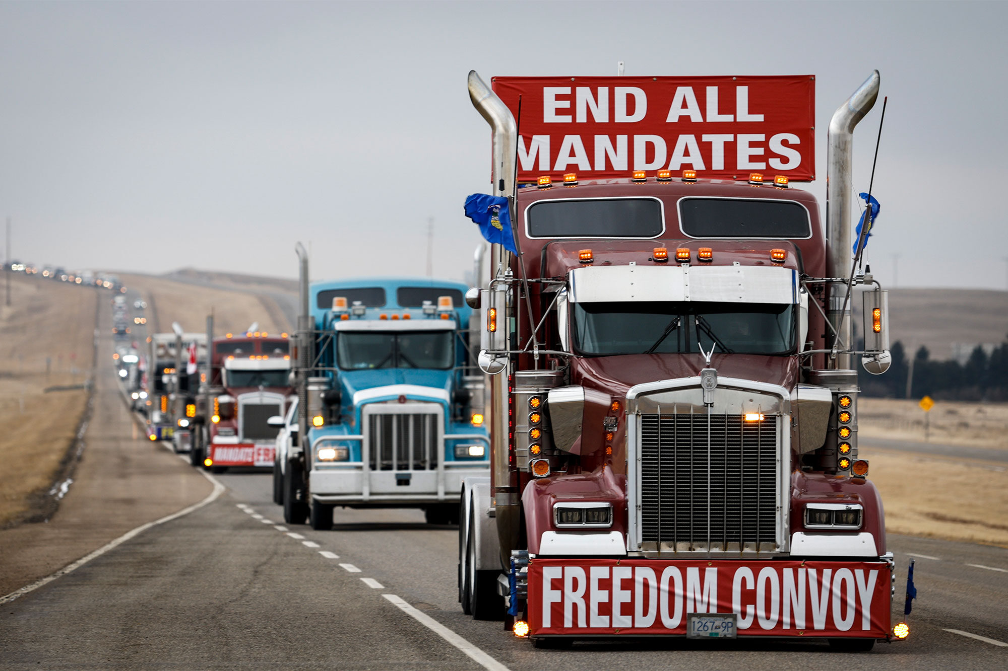 Click to enlarge trucker convoy