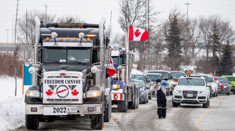 Click to enlarge canada trucker protest