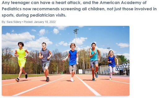 Teenager heart attack