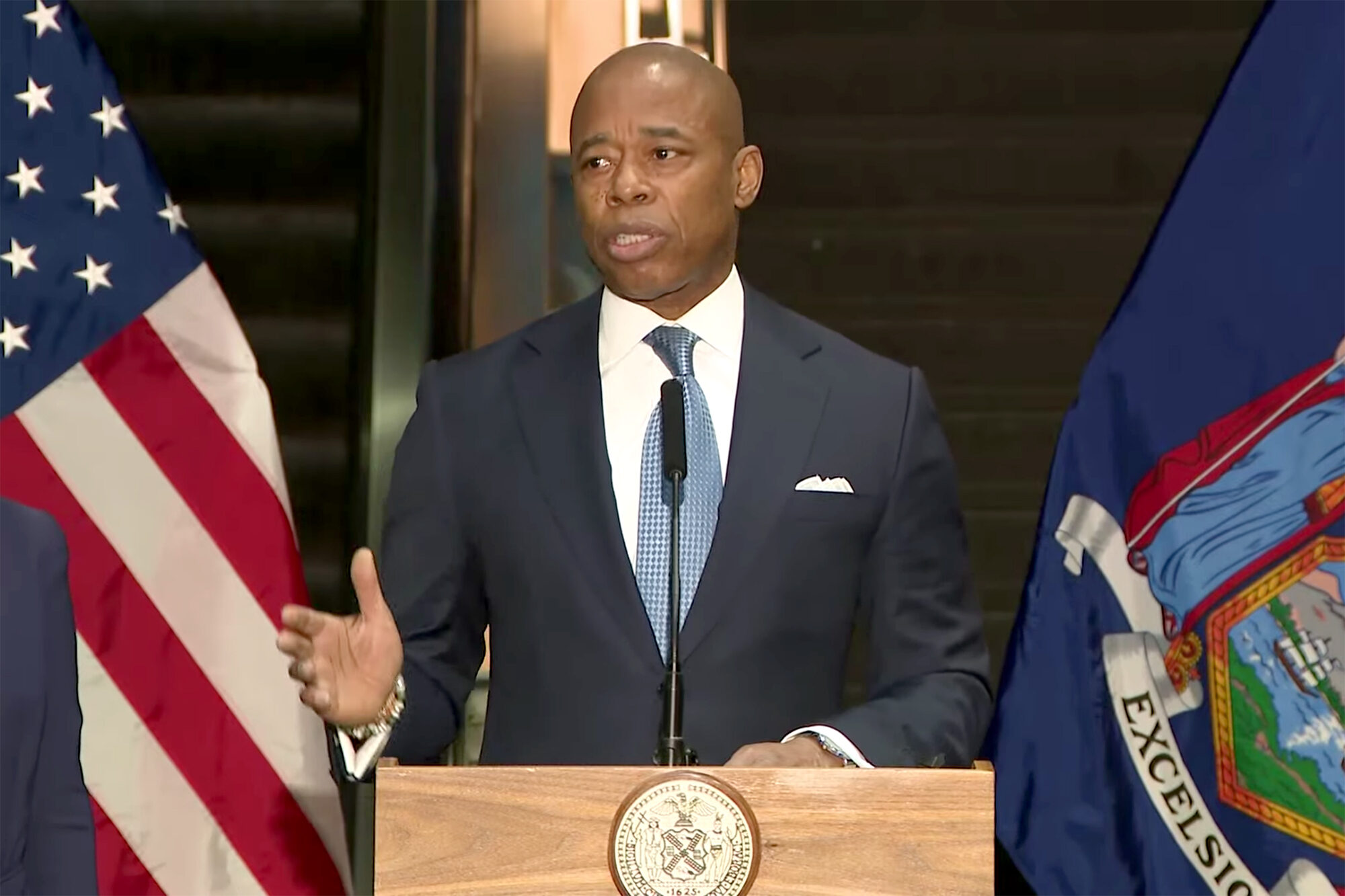 Click to enlarge Mayor Eric Adams
