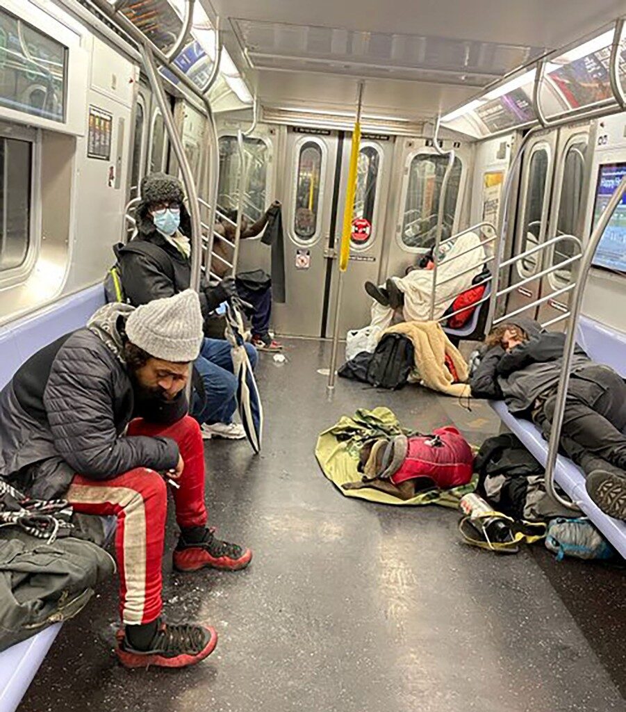 new york homeless subway