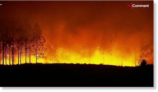 Fires rage