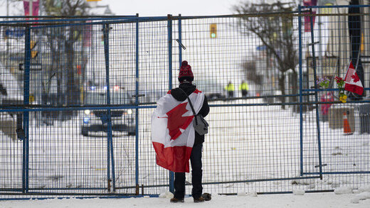 lone canadian protester
