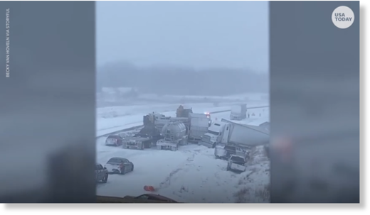 A winter storm moving across the Midwest dumped snow in the region and has caused dangerous driving conditions.