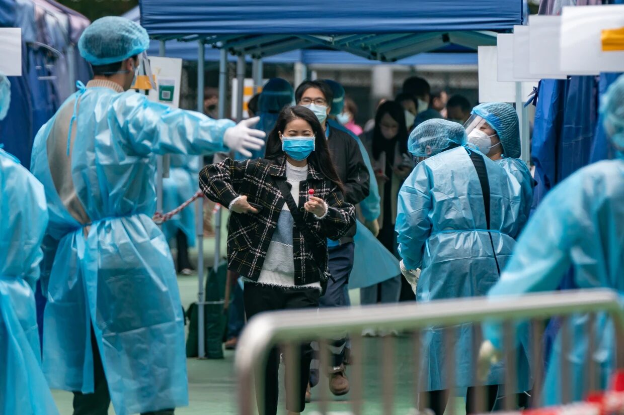 Click to enlarge Medical workers