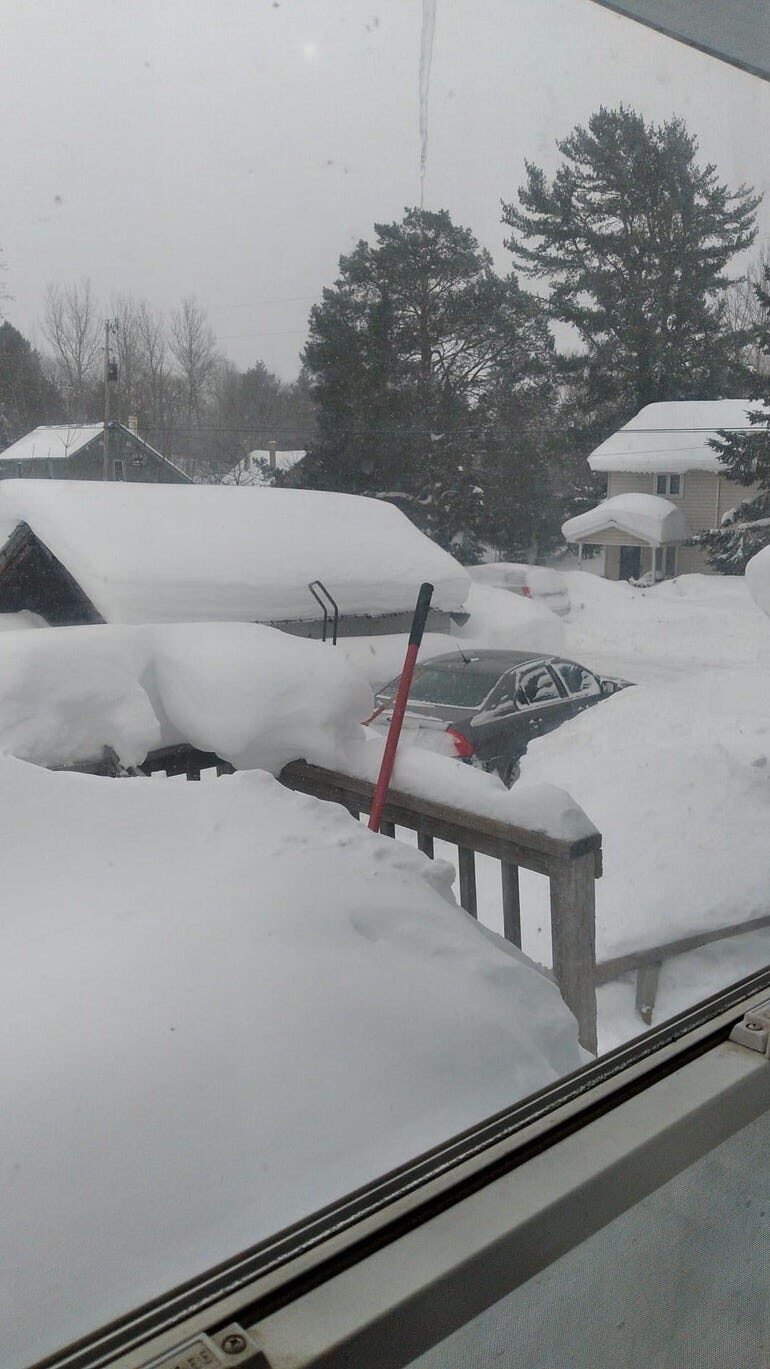 Painesdale, Mich. resident Ronnie Jackson says this was the view from his window on Wednesday morning following a record-breaking snow storm.