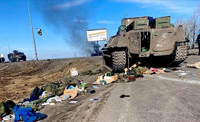 Click to enlarge tank debris