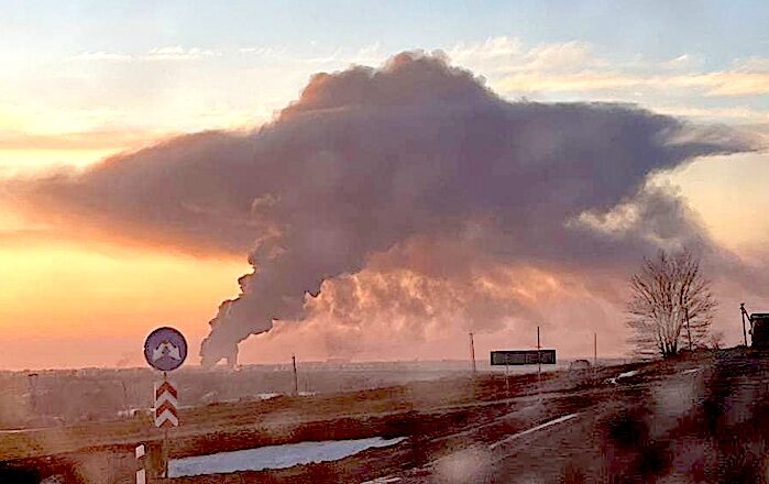 smoke in sky
