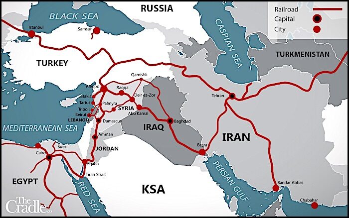 Click to enlarge Map rail lines