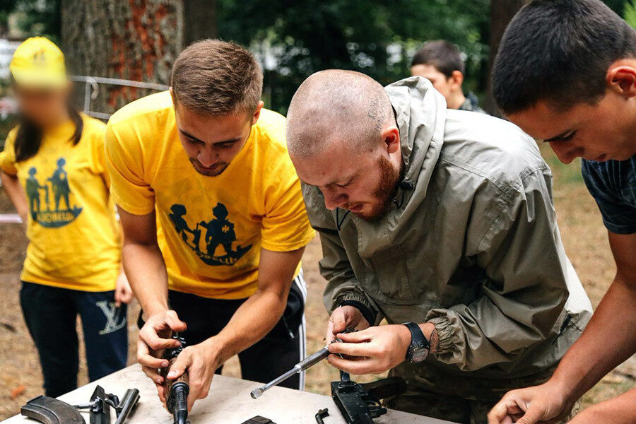 Azov Summer Camp for kids weapon training