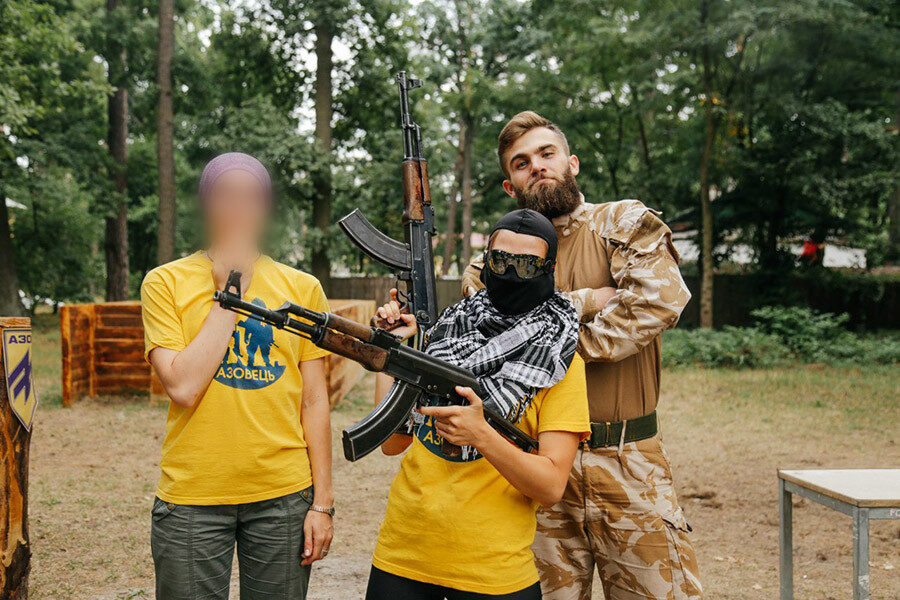 Grooming young Azov neofacists for future thuggery