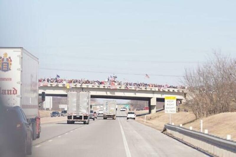 Click to enlarge Truckers part of The People’s Convoy