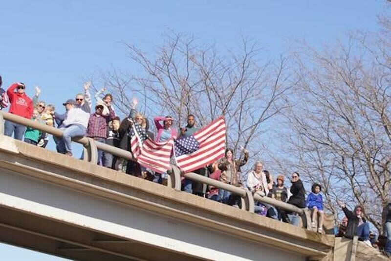 Click to enlarge Convoy supporters in Oklahoma on Feb. 27, 2022.