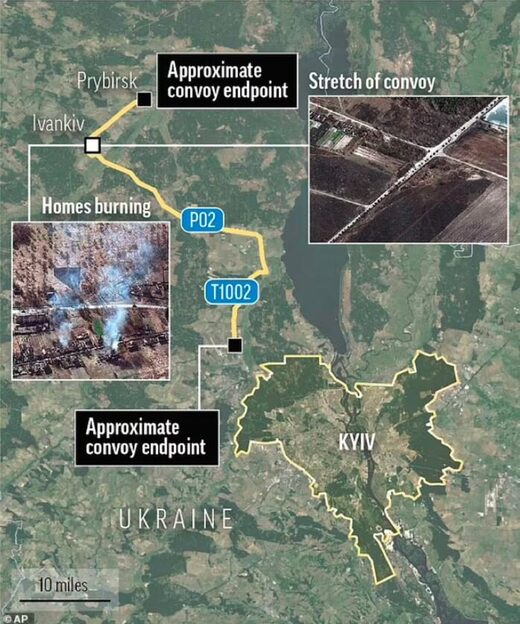 Click to enlarge Ukraine map convoy