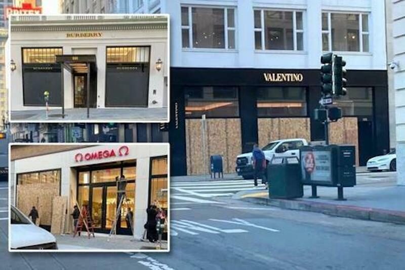 Click to enlarge stores boarded up