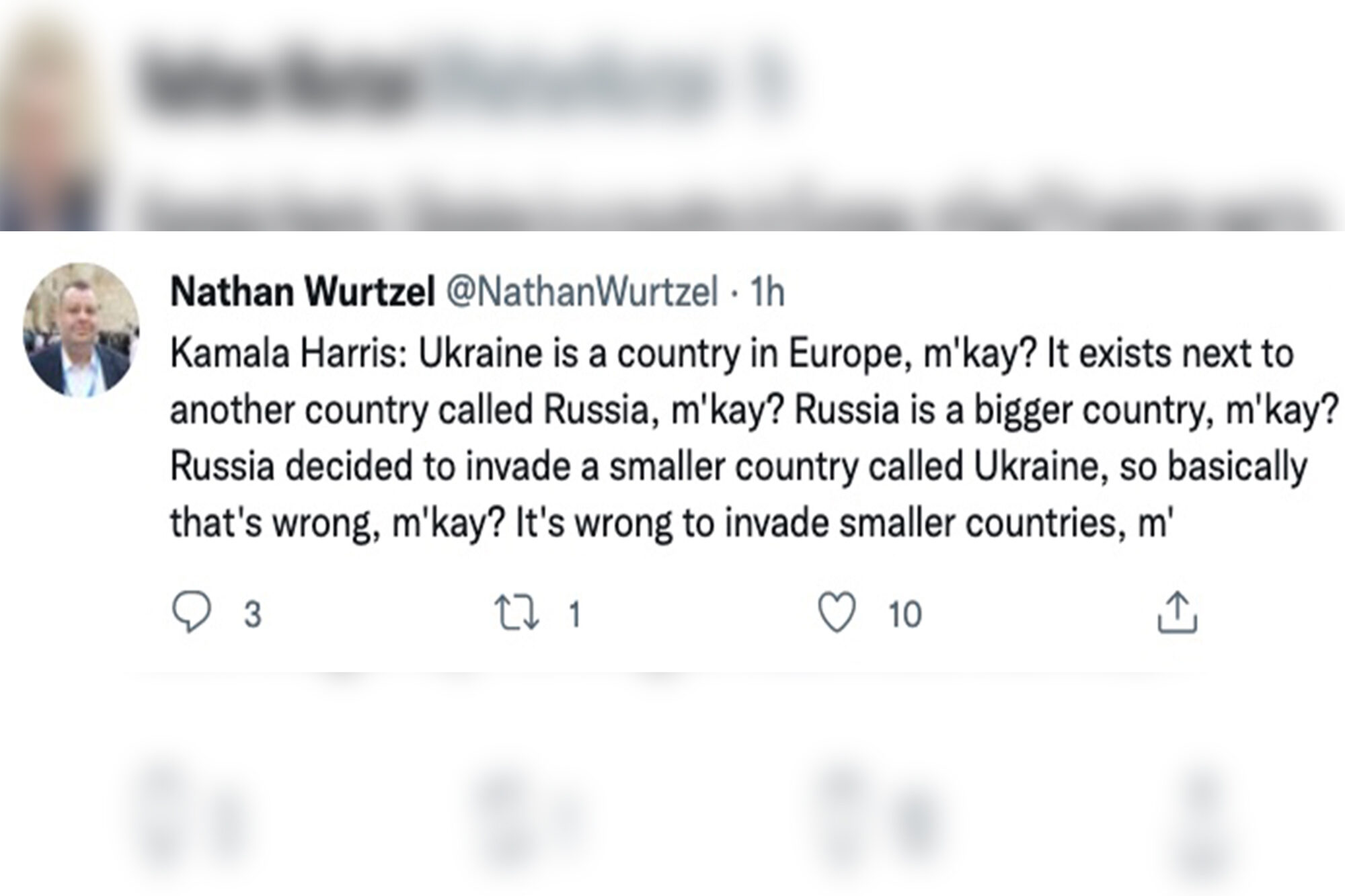 Click to enlarge Wurtzel tweet