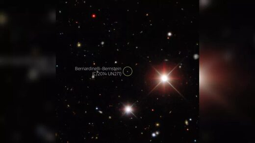 Click to enlarge Bernardinelli-Bernstein comet