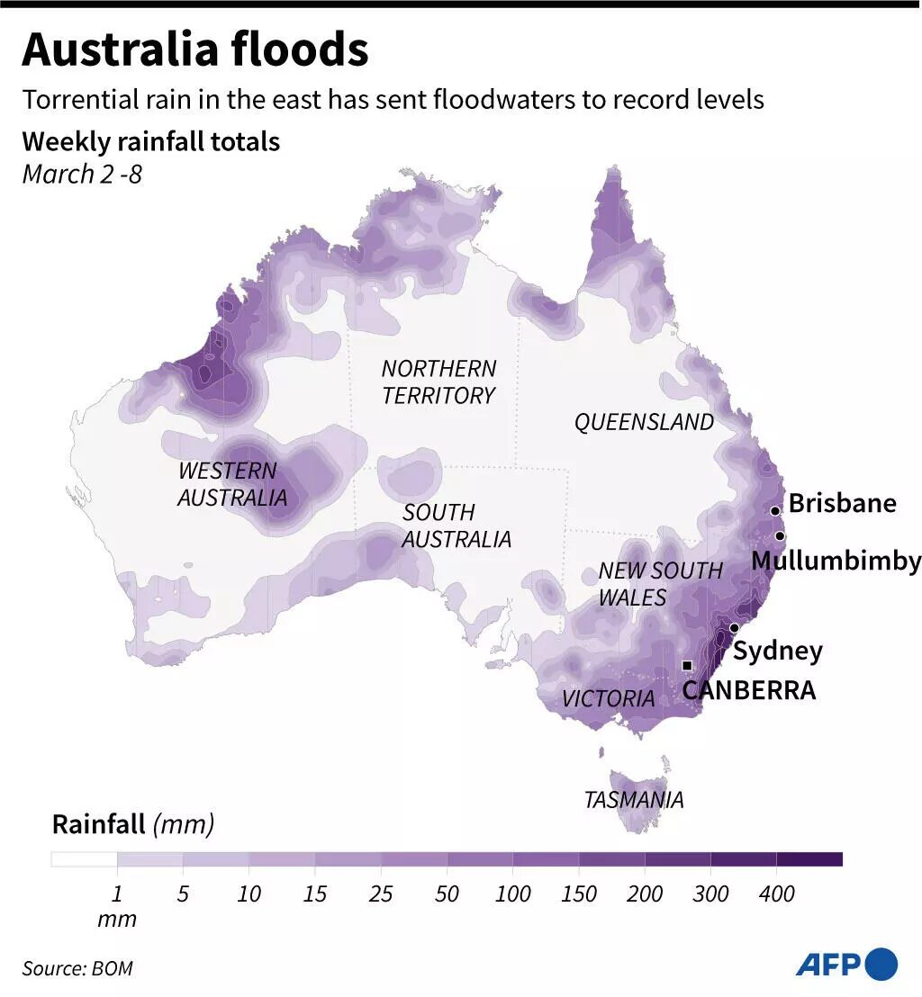 Click to enlarge Australia floods