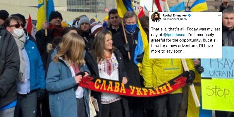 freeland neonazi banner tweet