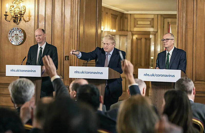Click to enlarge boris johnson whitty valance covid britain lockdown
