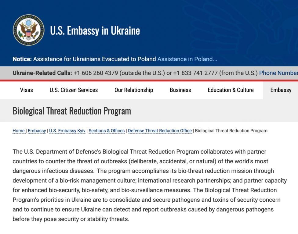 embassy ukraine WMDs