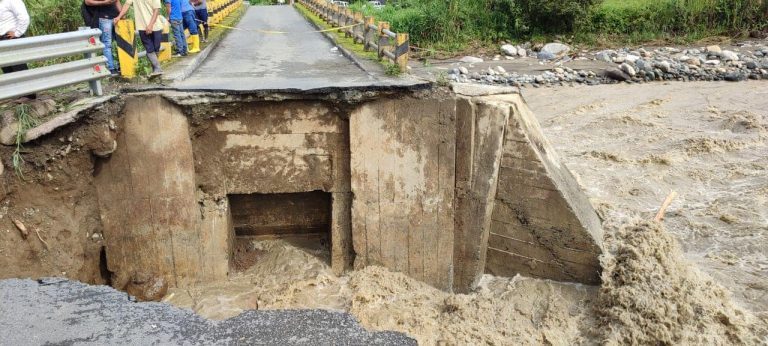 Flood damage in La Maná canton in Cotopaxi, Ecuador March 2022.