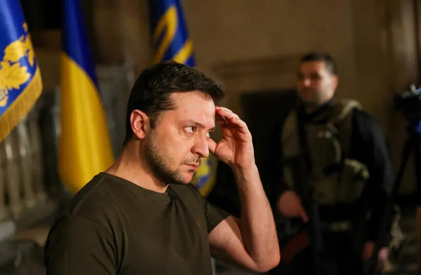 Click to enlarge Ukrainian President Volodymyr Zelensky