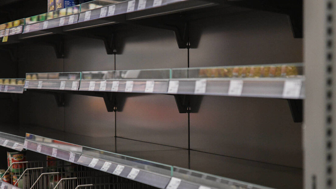 bare shelves
