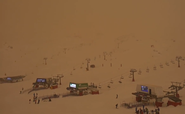 The scene in the Sierra Nevada, in Spain's Granada province.