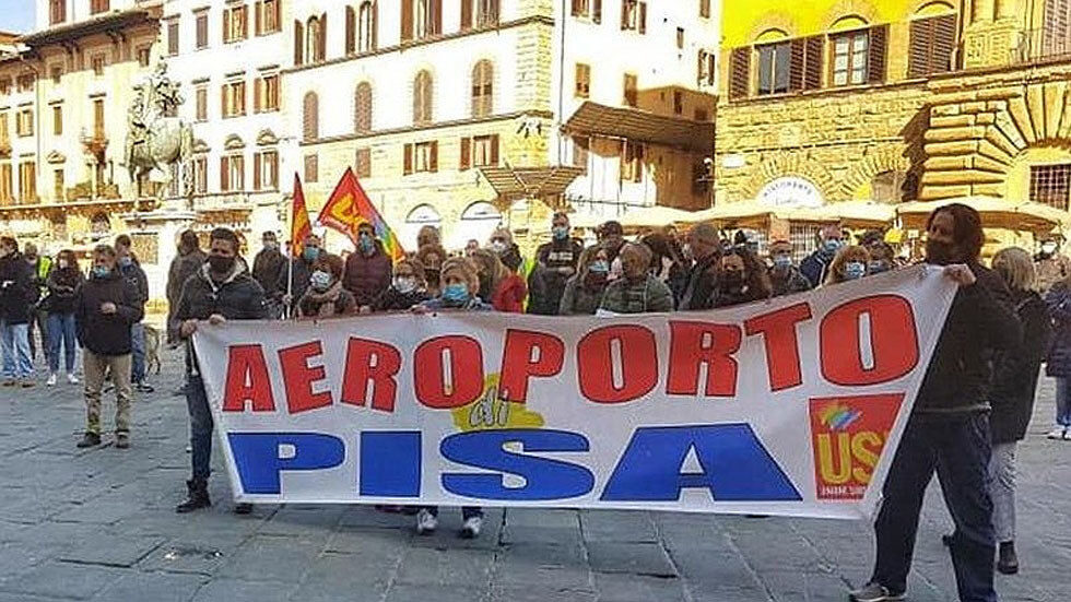 italy flight ukraine airport protest