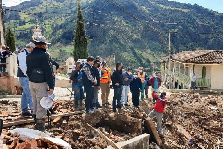 Landslide in Loja, Ecuador, March 2022.