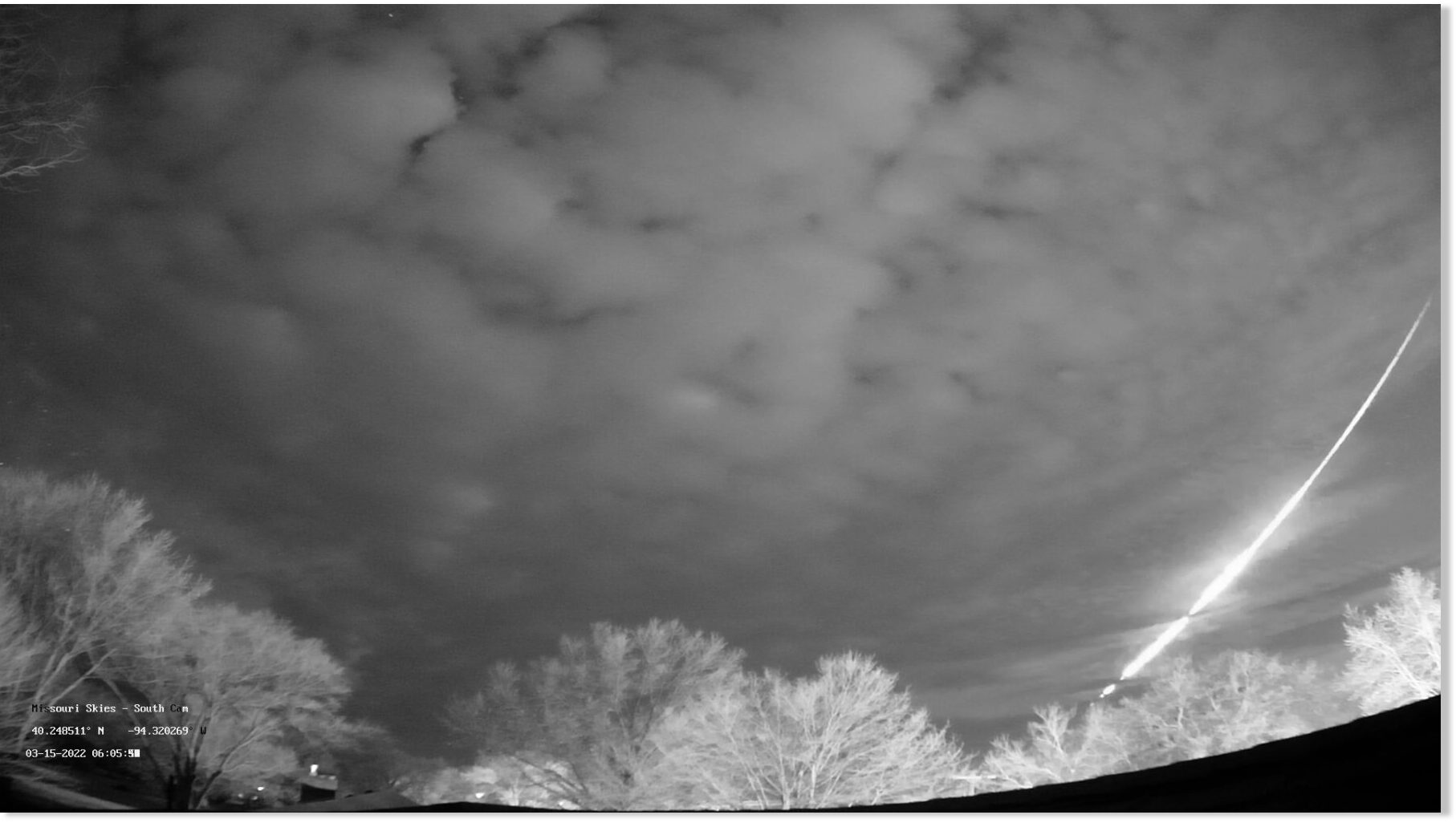 Meteor fireball over Missouri and other states on March 15 — Fire in