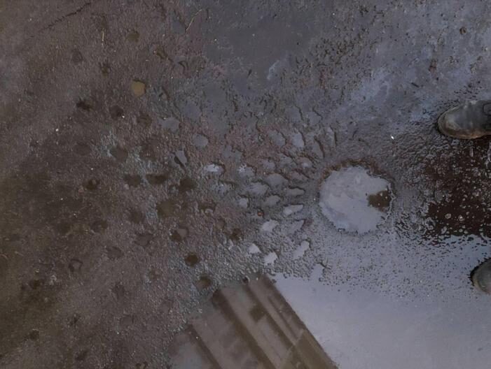 Click to enlarge missile hole