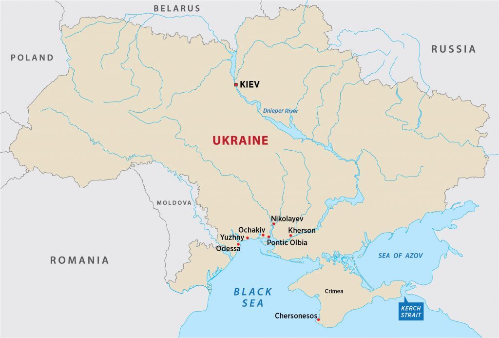 Us naval institute map of American-Ukrainian naval bases, 2019