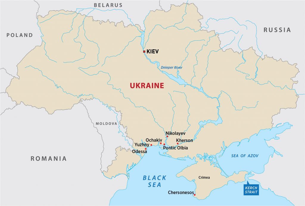 Click to enlarge Us naval institute map of American-Ukrainian naval bases, 2019