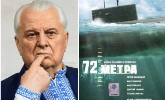 Click to enlarge Leonid Kravchuk and the film, 72 Metres, released in 2004.