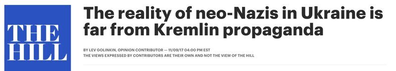 the hill headline neo nazis Ukraine