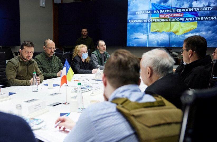 Click to enlarge Zelensky Zelenskiy Shmygal Jansa Kaczynski