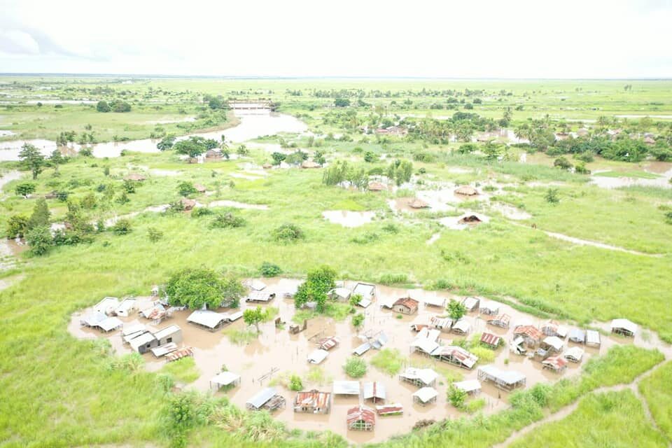 Floods in Mozambique after Cyclone Gombe, March 2022.
