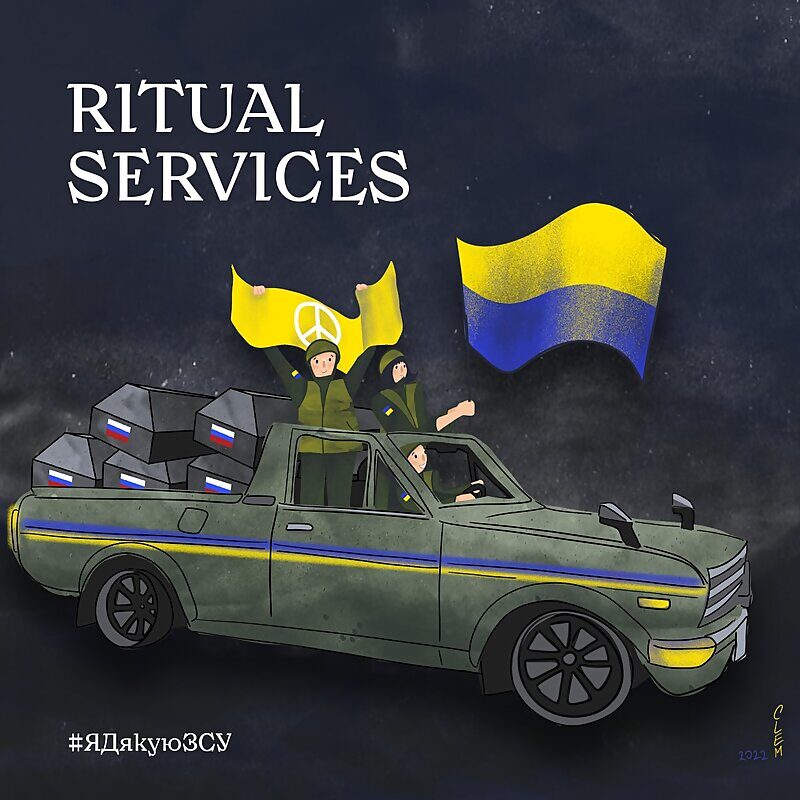 ukraine propaganda dead russians coffins