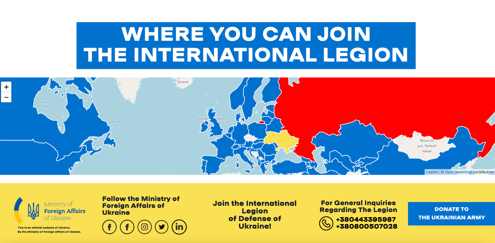 ukraine foreign fighter recruiting stations